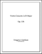 Violin Concerto in D Major Orchestra sheet music cover